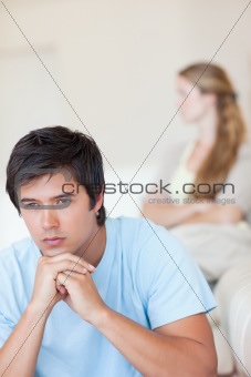 Portrait of a sad couple after an argument