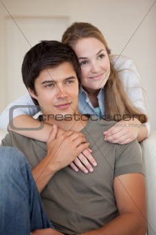 Portrait of a couple embracing