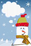 Snowman with thinking bubble