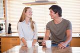 Young couple having a cup of coffee