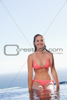 Portrait of a woman in a bikini