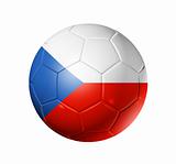 Soccer football ball with Czech Republic flag