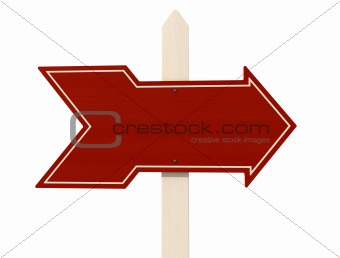 red wooden arrow