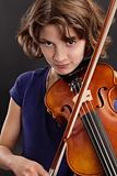 Young girl playing the violin