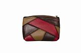 red brown little wallet isolated