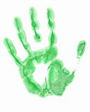 Green hand print