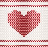 Knitted vector with heart