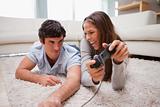 Woman just defeated her boyfriend at a video game