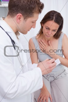 Doctor explaining examination results