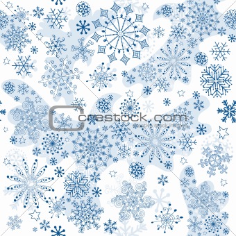Seamless pattern of winter