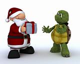 tortoise and Santa Claus