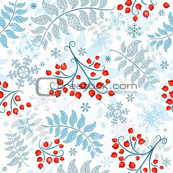 Winter seamless white pattern