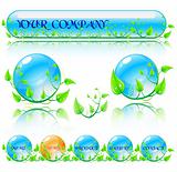 Abstract vector environmental theme elements. Website banners is