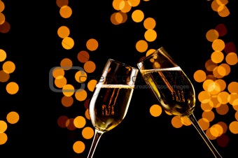 Celebratory Glasses of Champagne