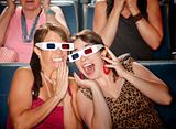 Excited Women Watch 3d Movie