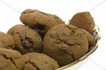 Brown Cookies with raisins