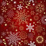 Christmas red seamless pattern