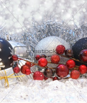 Christmas berries and baubles