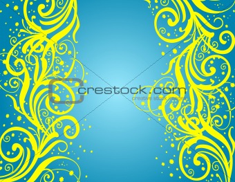 Abstract blue-yellow background