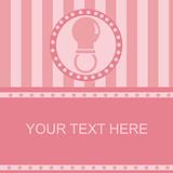 pink baby pacifiers frame