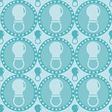 blue baby pacifiers pattern
