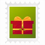 christmas post stamp