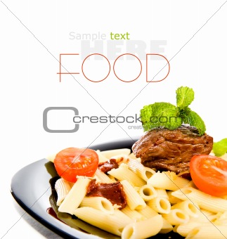 Pasta with a meat
