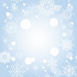 Christmas snowflake on blue background