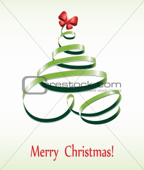Christmas ribbon tree