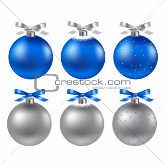 Christmas Balls With Ribbons