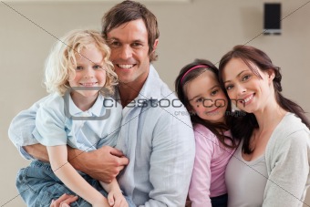 Lovely family posing together