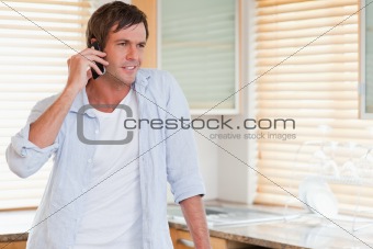 Man making a phone call