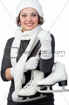 girl with figure skates