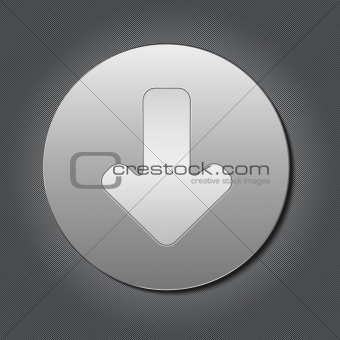 Metal plate with arrow icon