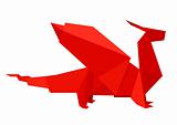 origami dragon red