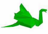 origami dragon green