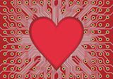 Heart in circuit board