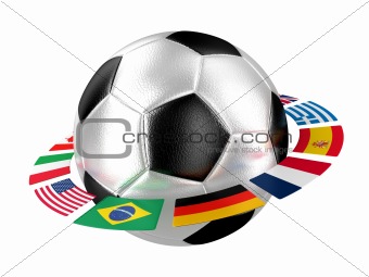 Football with flags