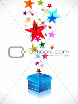 abstract colorful magic box