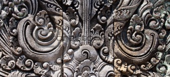 Balinese traditional stone carving elements