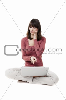 Beautiful woman with laptop