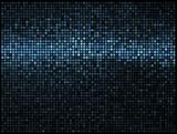 Multicolor abstract lights blue disco background. Square pixel m