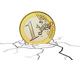 falling euro coin