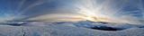 Panorama of winter Borzhava ridge
