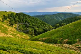 Borzhava ridge slopes in Carpathians