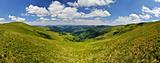 Mountain green summer valley panorama