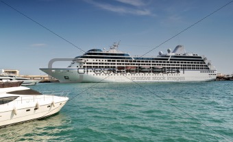 Cruise liner in Yalta port