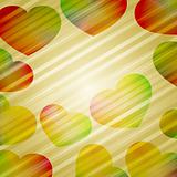vector background with bright hearts