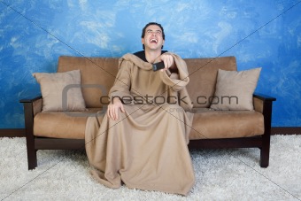 Laughing Man With Remote Control
