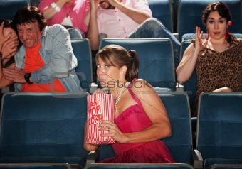 Scared People In Theater